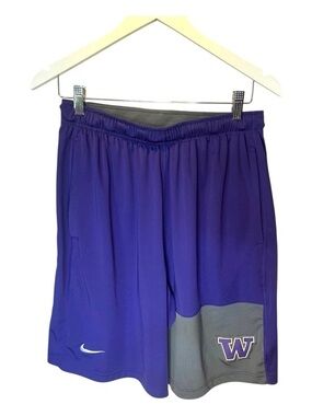 Nike University of Washington Huskies Men’s Basketball Shorts Purple Gray Medium